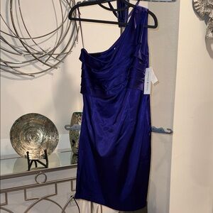 One-Shoulder Dress in Deep Purple